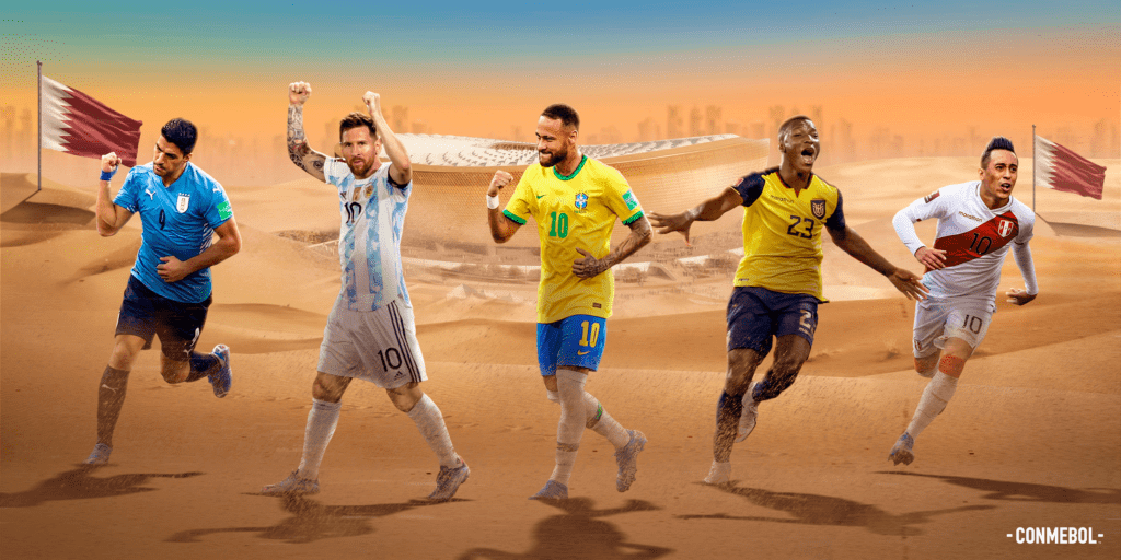 Las 4 selecciones sudamericanas, representantes de la CONMEBOL